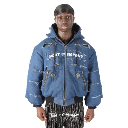 CHAÖS Bomber Puffer Jacket Indigo