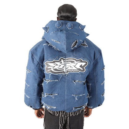 CHAÖS Bomber Puffer Jacket Indigo