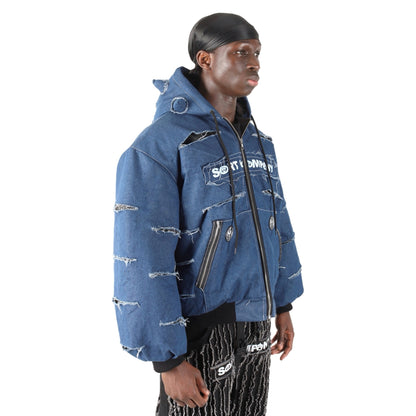 CHAÖS Bomber Puffer Jacket Indigo