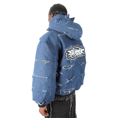 CHAÖS Bomber Puffer Jacket Indigo