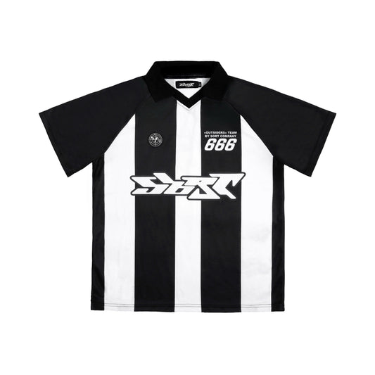 OUTSIDER Jersey Tee Black/White