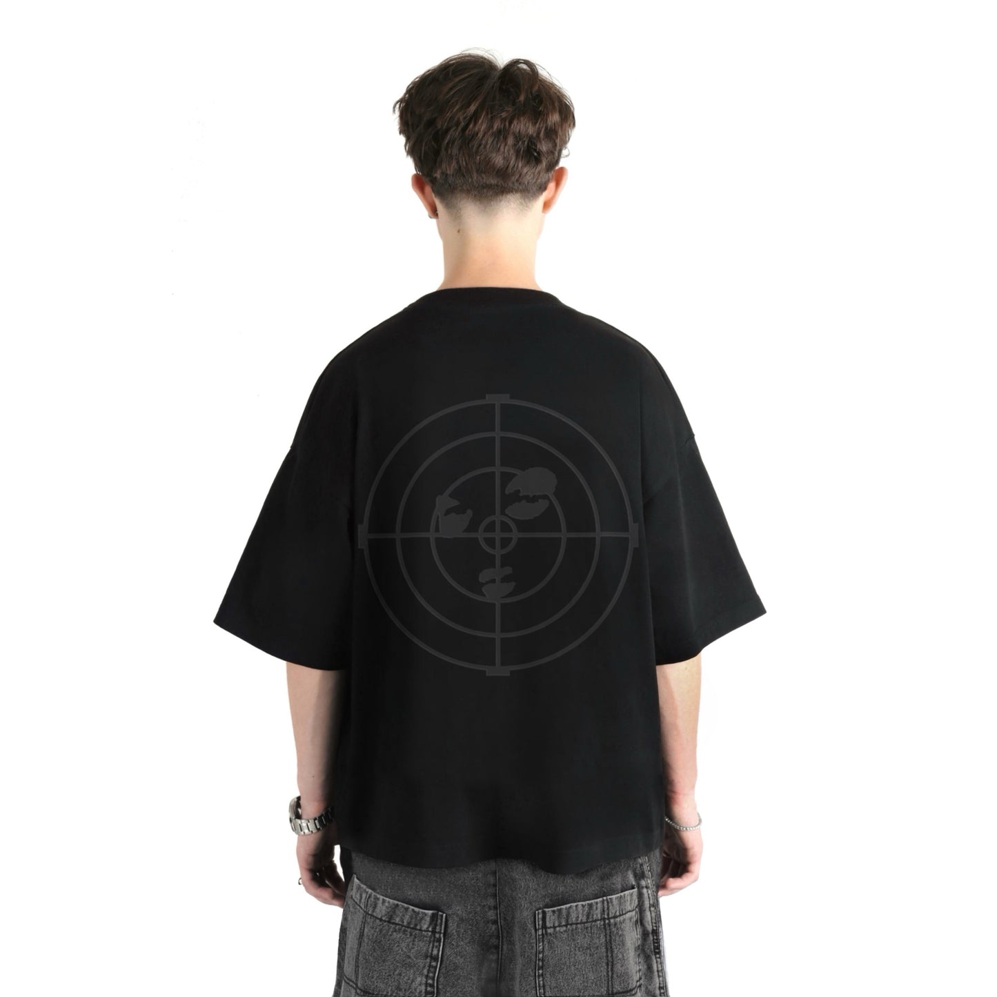 REAL DARK TARGET Boxy Tee Black