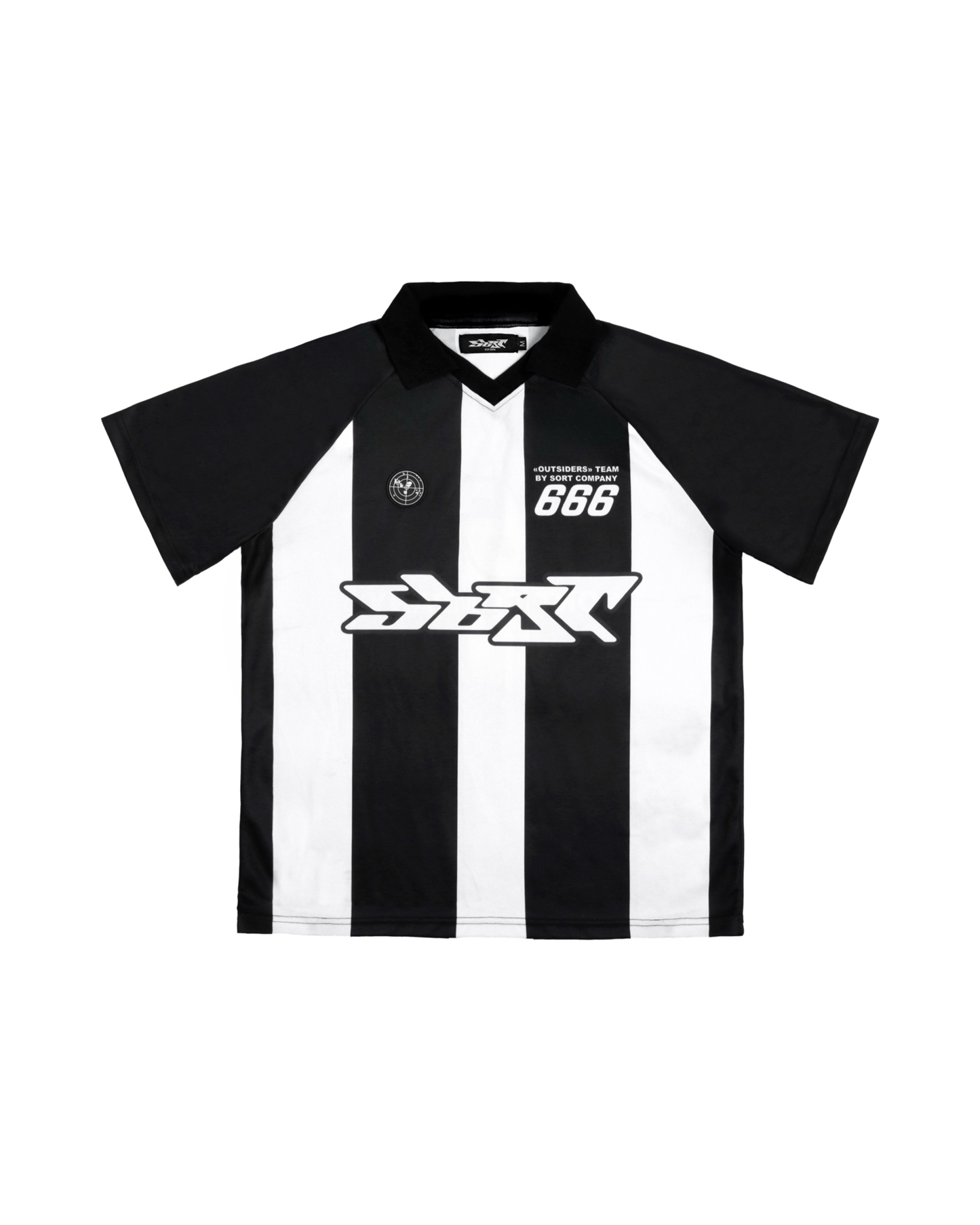 OUTSIDER Jersey Tee Black/White