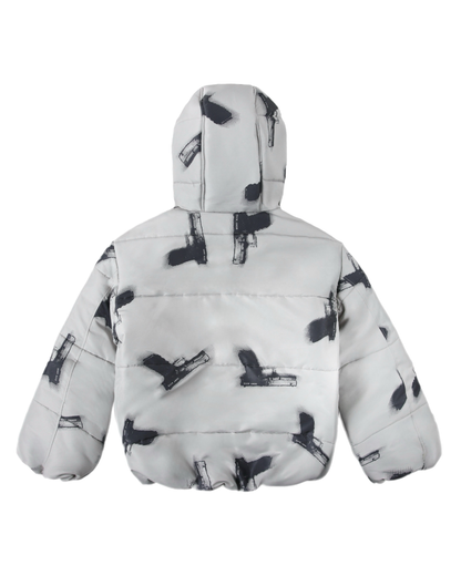 GLOCKS Puffer Jacket Light Gray