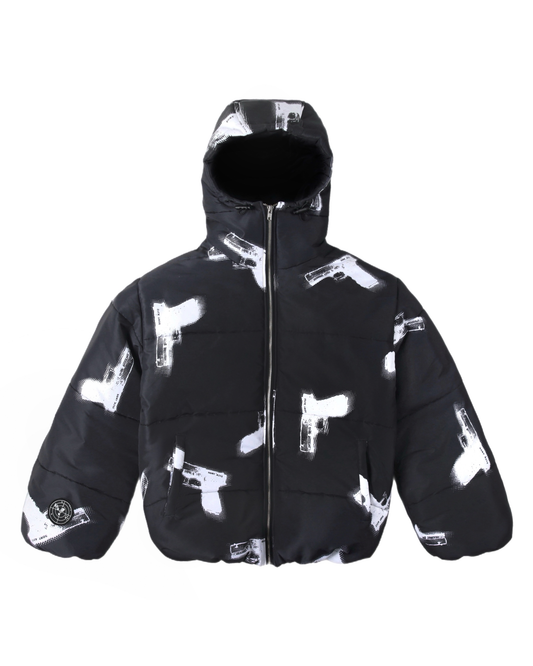 GLOCKS Puffer Jacket Black